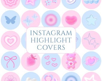 Y2K Instagram Highlight Covers | Pastel Icons (PNG Digital Download)