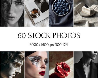 60 Luxury Editorial Stock Photos, Fashion Branding Bundle