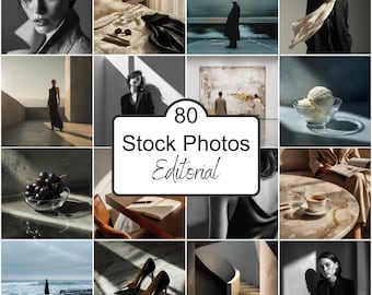 80 Luxury Editorial Stock Photos: Fashion, Lifestyle, Branding (Digital Download)