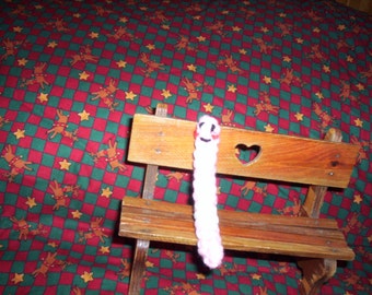 Embarrassed Wormie Plush Toy, Handmade in USA