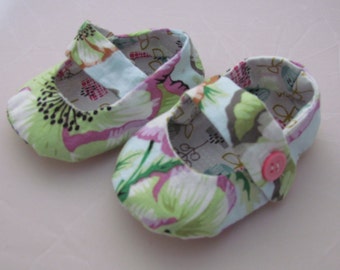 Cotton mary jane baby shoes