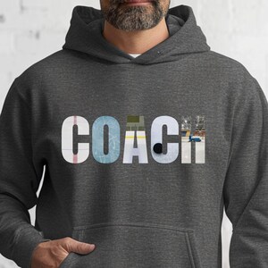 Hockey Coach Hoodie | Gift Hockey Coach | End of Hockey Season Gift for Coach | Hockey Sweatshirt for Coach | Coach Gift Idea | Hockey Team