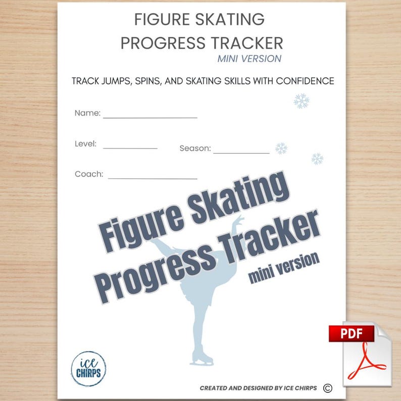 Figure Skating Progress Tracker Printable | Jumps, Spins & Skills Mini ...