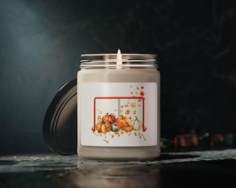 Fall Scented Hockey Candle, Cozy Fall Candle, Pond Hockey Gift, Hockey Mom Coach Candle, Fall Home Decor