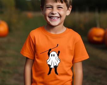 Halloween Hockey T-Shirt, Ghost Tee, Spooky Shirt, Hockey Fan Gift