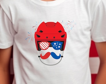 Kids Hockey 4th of July T-shirt