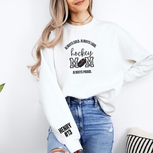 Custom Hockey Mom Sweatshirt | Hoodies for Hockey Mom | Custom Hockey Mama Sweatshirt | Hockey Mama Gift | Custom Hockey Mom Gift | Hockey