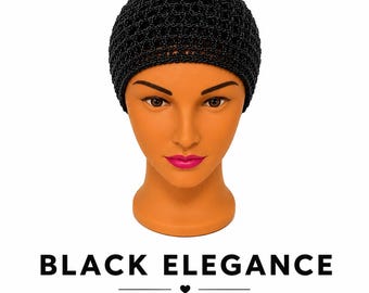 Breathable Crochet Hair Snood, Handmade Mesh Sleep Cap, Hair Bonnet for Curly Hair, Braids & Locs, Reusable Hair Net for Sleeping