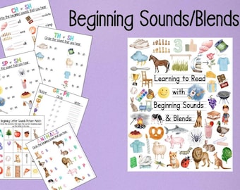 Beginning Letter Sounds Worksheet: Homeschool Reading Activity (PDF Pattern)