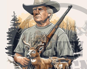 Trump Hunting Design: Deer Camo PNG Image (Digital Download)