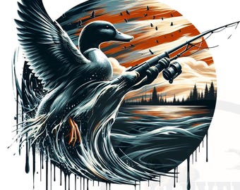 Design de sublimação de caça e pesca PNG | Fundo transparente | Design de camiseta de pesca | Arquivos de impressão DTF/DTG | Design de caça e pesca |