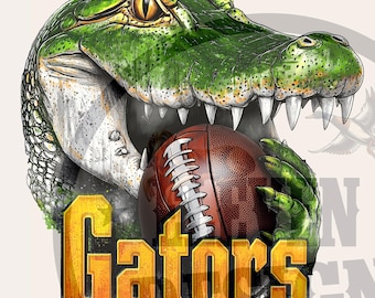 Crocodile Football Gator Sublimate Design (PNG Digital Product)