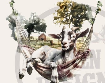 Funny Goat Farmhouse Design: Sublimation PNG (Digital Download)