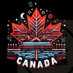 Diseño de sublimación de hojas de Canadá / Fondo transparente / Diseño de camiseta / Archivos de impresión / PNG patriótico / Imágenes prediseñadas de diseño de Canadá /