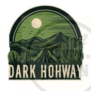 Dark Hohway Sublimation Design: Cactus Clipart (PNG Digital Download)