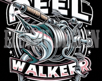 Sublimação de Pesca PNG: Design de Pescador (Download Digital)
