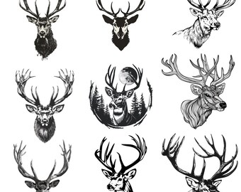 Deer Sublimation Design Bundle | Hunting Shirt PNG Files (Digital Download)