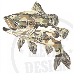 sublimatieontwerp voor vissen | camouflageontwerp | premium printbestanden voor baarsvissen | dtf dtg-bestanden | direct downloaden | vispatronen |