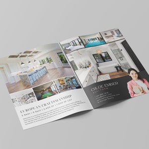 Fiche descriptive surdimensionnée pour les portes ouvertes | Brochure sur l'immobilier | Modèle de toile