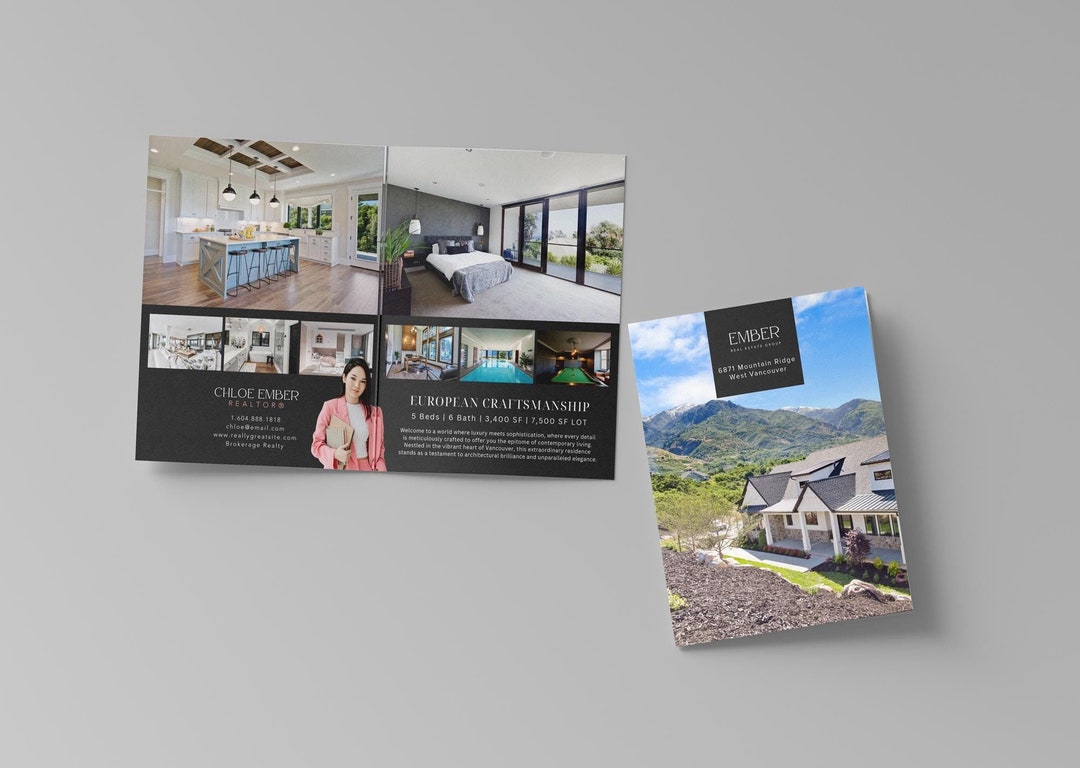 Oversized Listing Feature Sheet for Open Houses | Real Estate Feature ...