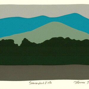 Shenandoah Vista 5 color limited edition serigraph screenprint