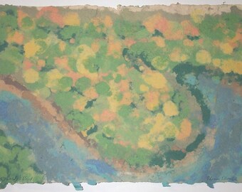Brady's Bend original paper pulp painting