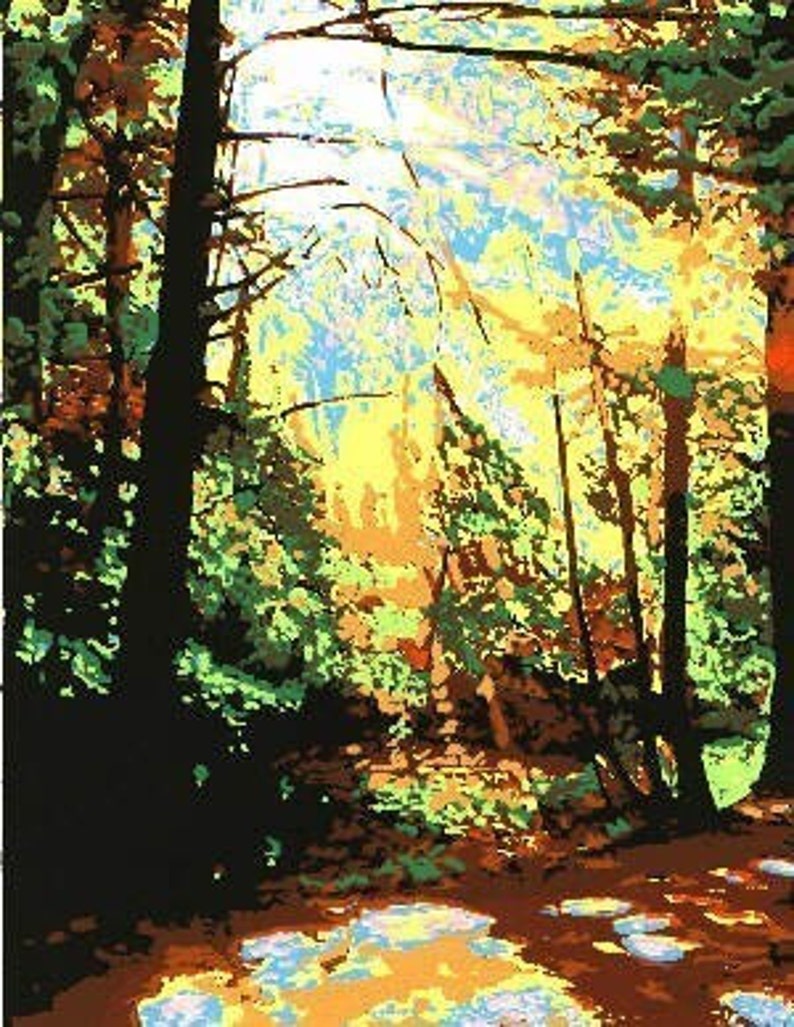 MORNING SUNLIGHT original screenprint signed and numbered image 1