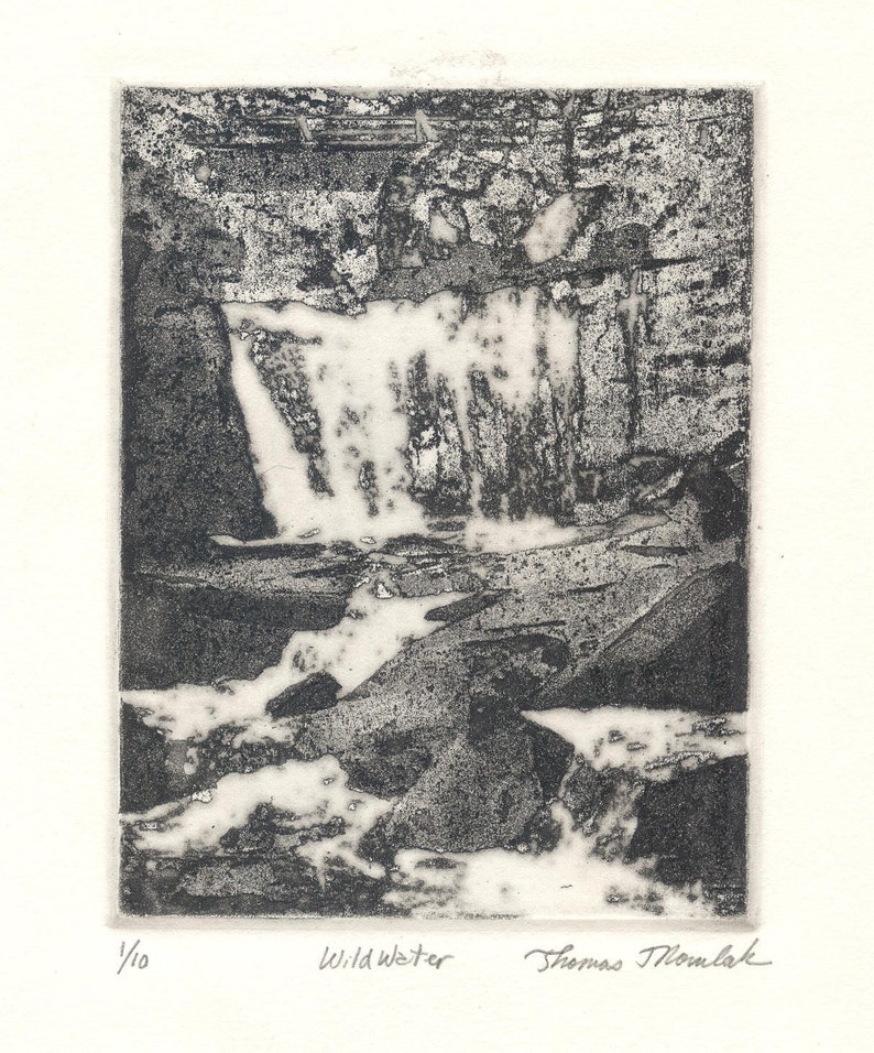 WILD WATER Original Zinc Plate Photo Etching Print Signed and Etsy