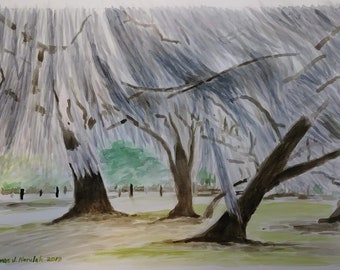 Fort Frederica original watercolor 2019