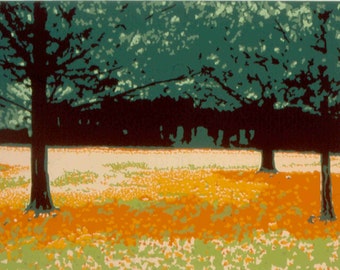 COOK FOREST AUTUMN--Serigraph in 8 colors limited edition