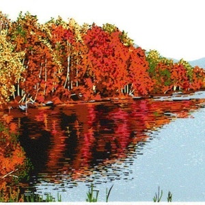 CONFLUENCE AUTUMN original serigraph signed and numbered 2001