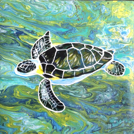 18+ Colored Sea Turtle Drawing