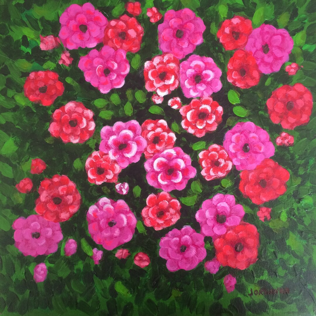 Red Roses, Acrylic Painting, Home Decor, Flower Painting, Fine Art ...