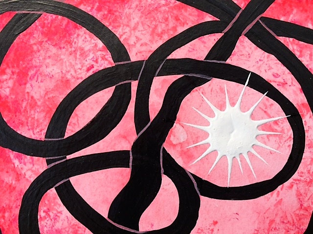 Wall Arttree Art Red Twisted Willow Tree Sun Original - Etsy