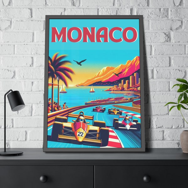 Monaco Vintage F1 Grand Prix — Vintage Formula 1 poster, Monaco Grand Prix poster, retro travel poster, art deco poster - Digital Print Only