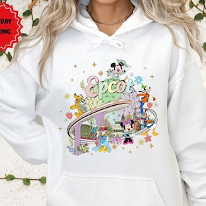 Disney Epcot Sweatshirt, Epcot 1982 Hoodie, Disney Sweatshirt, Mickey And Friends, Epcot Trip Sweatshirt, Disney family trip matching shirt