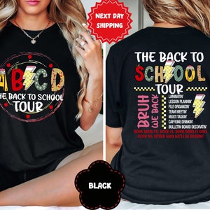 La chemise de la tournée de rentrée des classes, chemise rétro de la tournée des enseignants, chemises d&#39;enseignant ABCD, chemise d&#39;enseignant premier jour d&#39;école, cadeau enseignant, équipe enseignante
