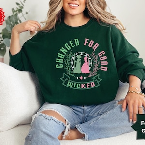 Wicked Change For Good Glitter  Shirt, Wicked Defy Gravity Shirt, Witches Of OZ Shirt, Wicked Musical Movie Fan Xmas Shirt