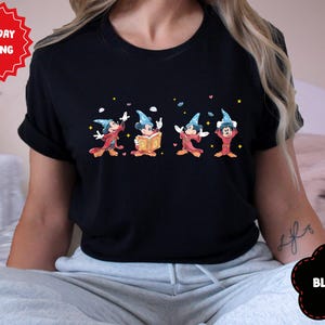 Walt Disney Fantasia Mickey Watercolor T-Shirt , Fantasia Mickey Shirt, Disneyland Family Matching Shirt, WDW Tee, Mickey Sorcerer T-Shirt