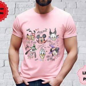 Coquette Bow Mickey & Friends Halloween Shirt, Retro Disney Halloween Tee, Mickey's Not So Scary Party Familie Passendes Shirt