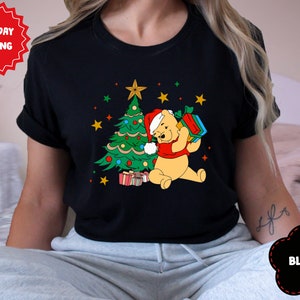 Winnie The Pooh Christmas Shirt, Pooh Bear Christmas Shirt, Winnie The Pooh Holiday Shirt, The Pooh Christmas tee