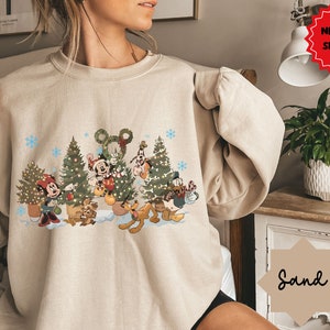 Minnie Mickey Merry Christmas Sweatshirt, Disney Christmas Sweatshirt, Christmas Mickey And Minnie Plaid Sweatshirt, Christmas Family Sweat
