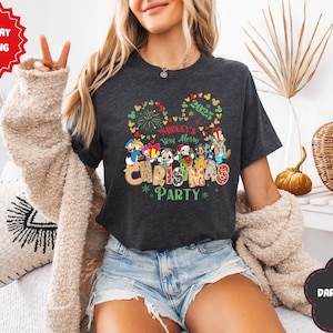 Mickey&#39;s Very Merry Christmas Party 2025 Shirt, Disney Santa Mickey And Minnie Custom Tee, Disneyland Vacation Family Matching Trip Gift
