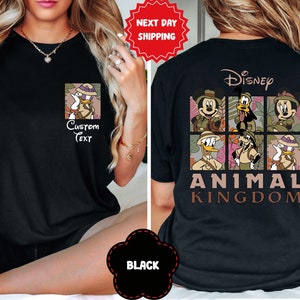 Disney Animal Kingdom Mickey Minnie  T-Shirt, Two Sided Disney Animal Kingdom Mickey Shirt, Disney Family Animal Kingdom Shirt