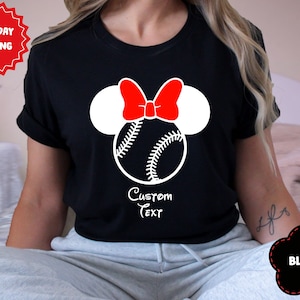 Minnie Mouse Shirt, Minnie Baseball Shirt, Disney Baseball Shirt, Disney Gifts For Baseball Lover. Minnie Head Shirt, Baseball Sister Shirt