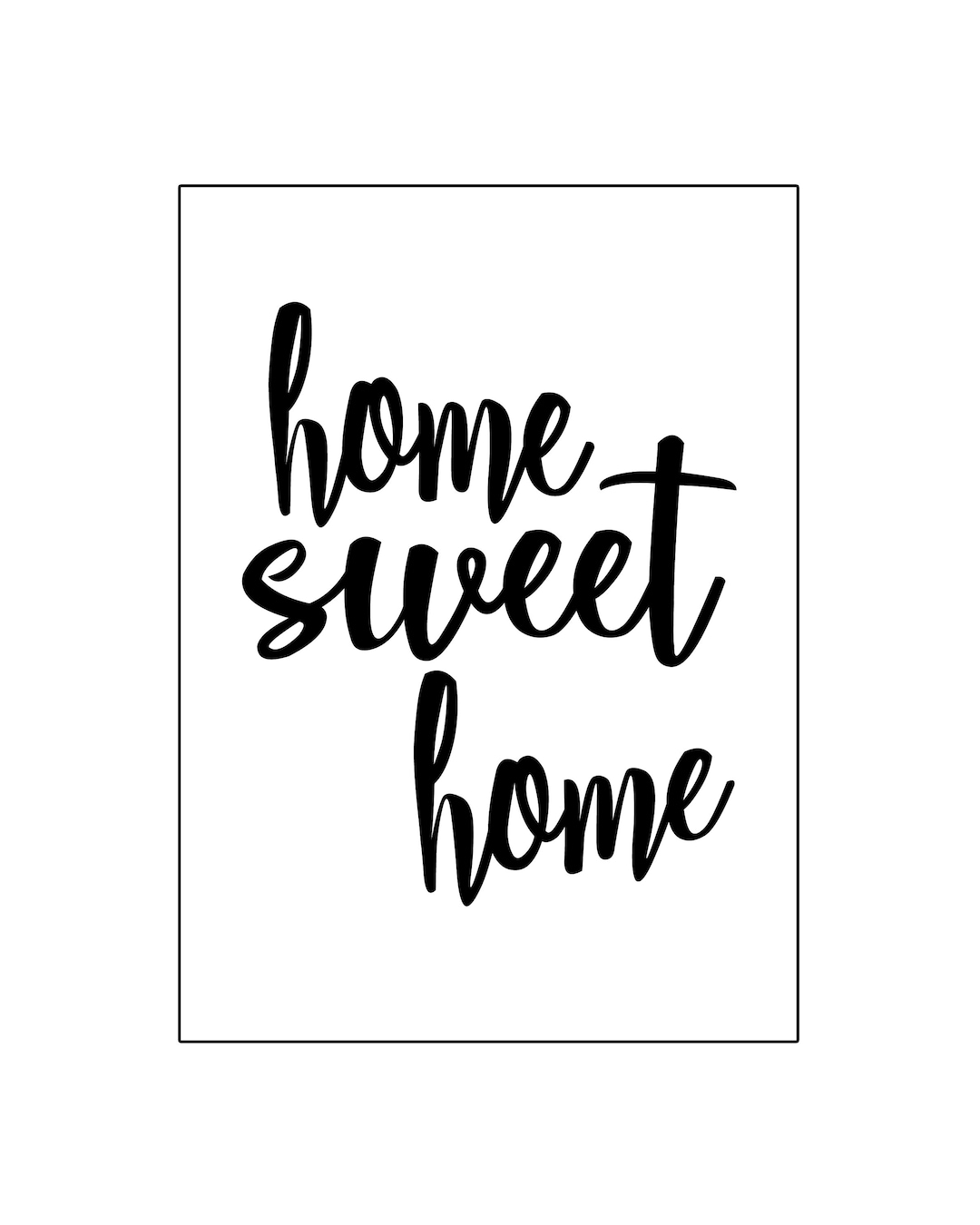 Home Sweet Home Printable - Etsy