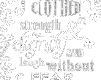 Proverbs 31 Coloring Page