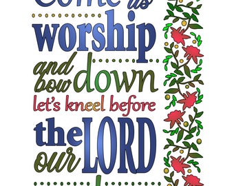 Psalm 95:6 Coloring Page