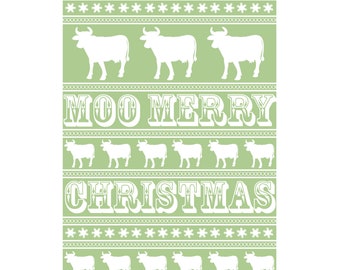 Moo Merry Christmas Printable