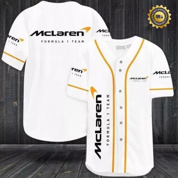 Mclaren Formula Baseball Jersey: Car Racing F1 Team Canada